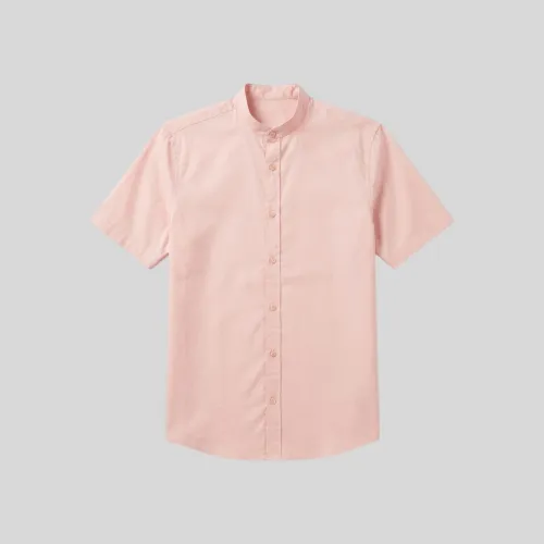 CAMISA LIBERATO BASICS MAO MANGAS CORTAS RAYAS NARANJAS