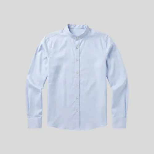 CAMISA LIBERATO BASICS MAO MANGAS LARGAS RAYAS CELESTE