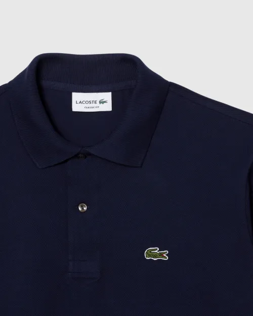 REMERA CUELLO POLO LACOSTE AZUL MARINO