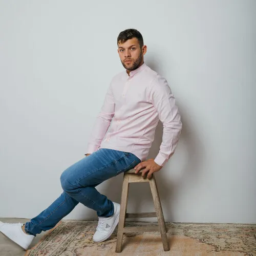 CAMISA LIBERATO BASICS MAO MANGAS LARGAS ROSADA