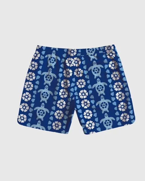 SHORT DE BAÑO LIBERATO BASICS AZUL TORTUGAS MARINAS