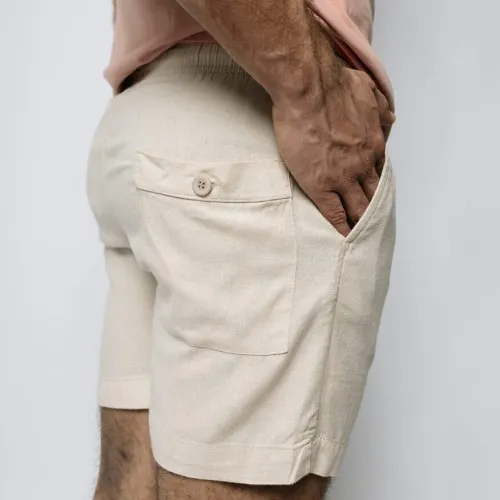 BERMUDA CON GOMA LIBERATO BASICS BEIGE