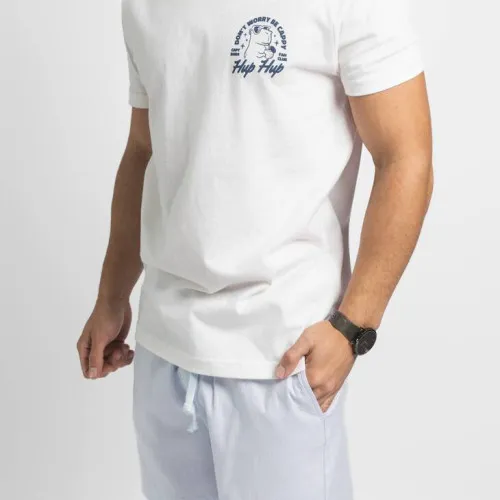 BERMUDA LIBERATO BASICS CON GOMA DE LINO CELESTE