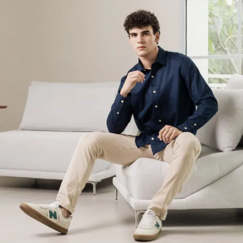 CAMISA LIBERATO BASICS MANGAS LARGAS AZUL MARINO