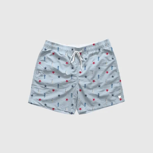 SHORT DE BAÑO LIBERATO CELESTE ESTRELLA DE MAR